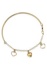 pretty little dangle heart baby gold bracelet 